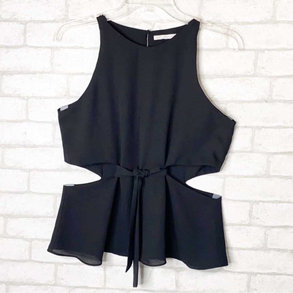 Zara trafeluc collection black cutout top